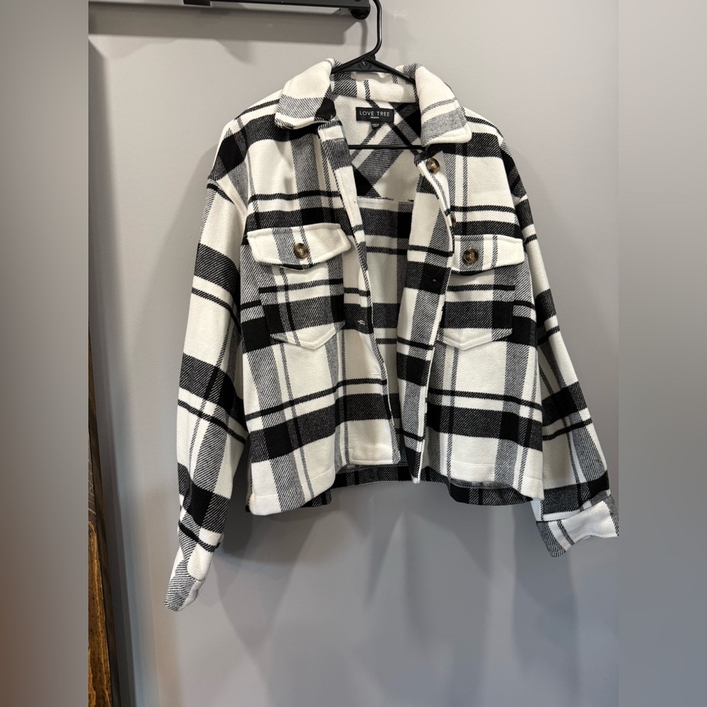 Love Tree Plaid Shacket